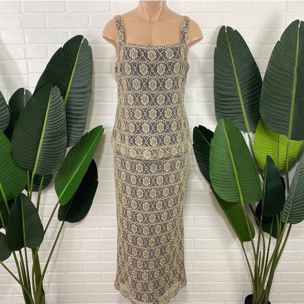 Harlow crochet knit evening formal dress